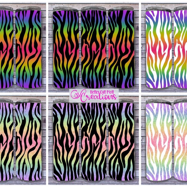 Rainbow Zebra Print - Etsy