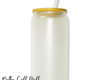16oz Frosted Glass Sublimation Tumbler