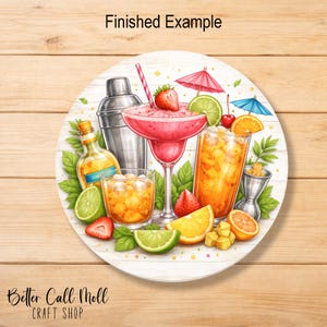Set of 2 - 3.5 Inch Round Sublimation Coaster Blank, MDF Coaster with Cork Back, DIY Custom Drink Coaster Craft Supply imagem 3