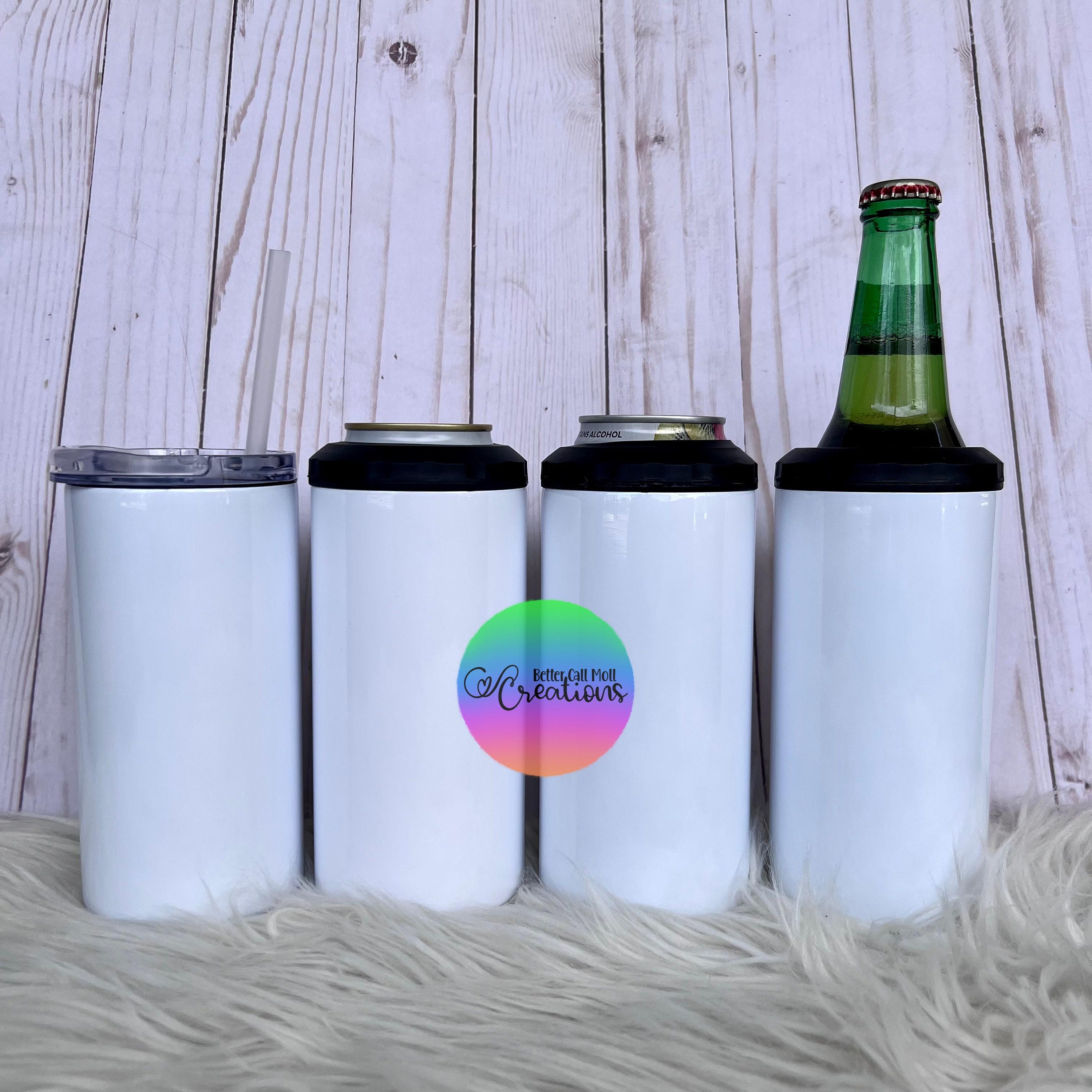 4 in 1 Can/Bottle Cooler 16oz Sublimation Blank Tumbler – Easy Tumblers