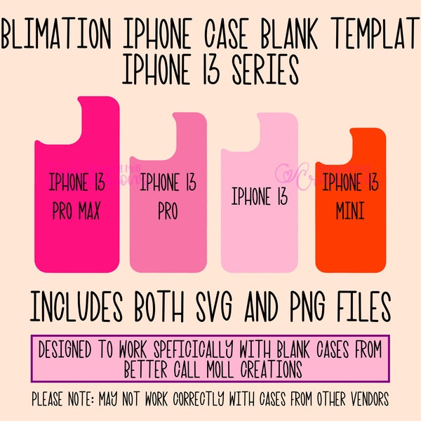 Templates for Sublimation Blank iPhone 13 Series Cases | Digital Templates | iPhone13 Pro Max | iPhone 13 Pro | iPhone 13 | iPhone 13 Mini