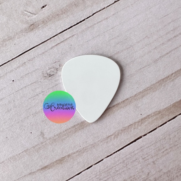 Pack of 5 Guitar Pick Double-Sided Metal Sublimation Blanks
