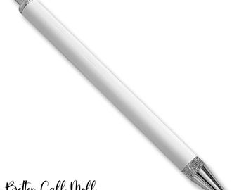 Clipless Sublimation Pen Blank, DIY Ballpoint Pen with Ink