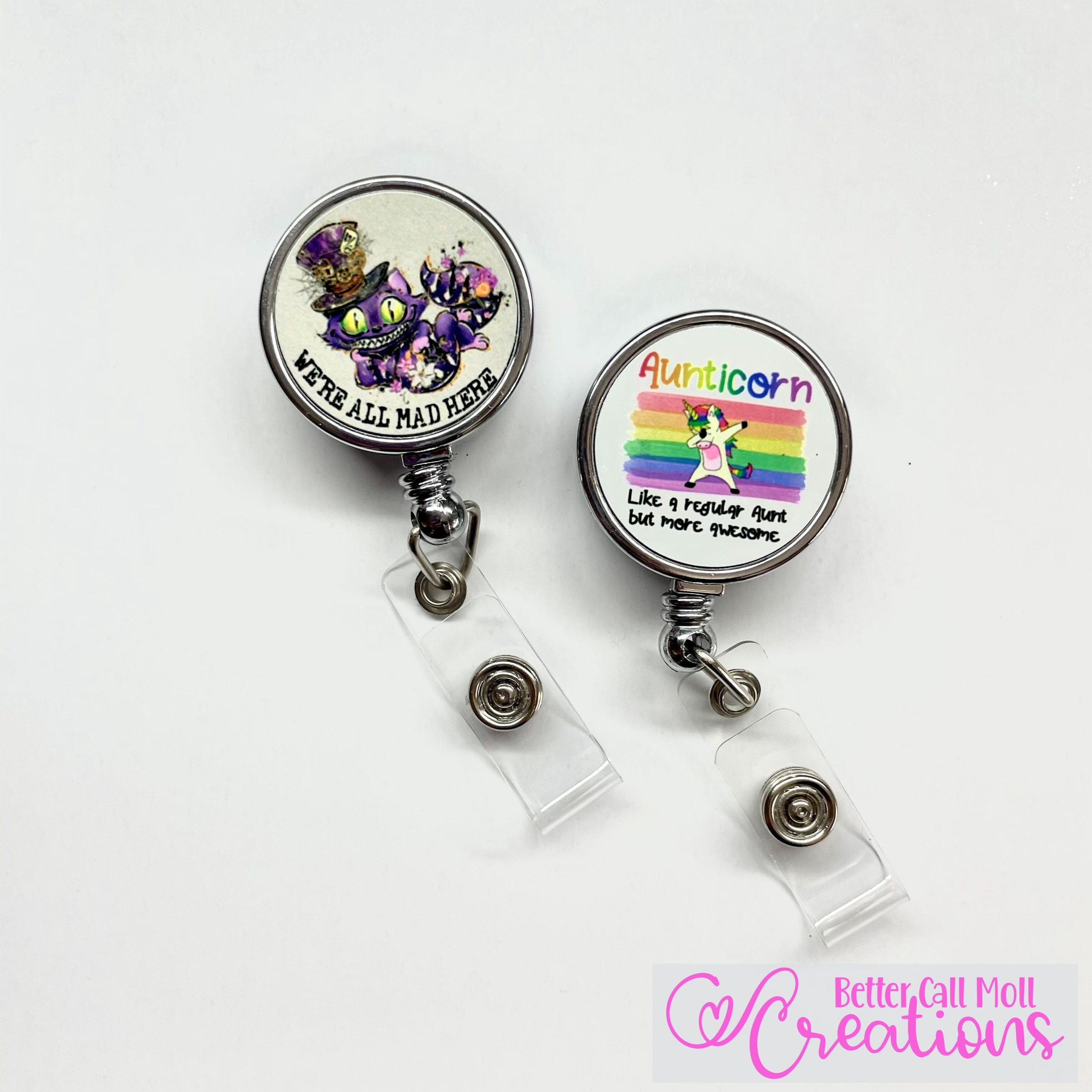 Sublimation Blank Badge Reel Retractable Silver Etsy