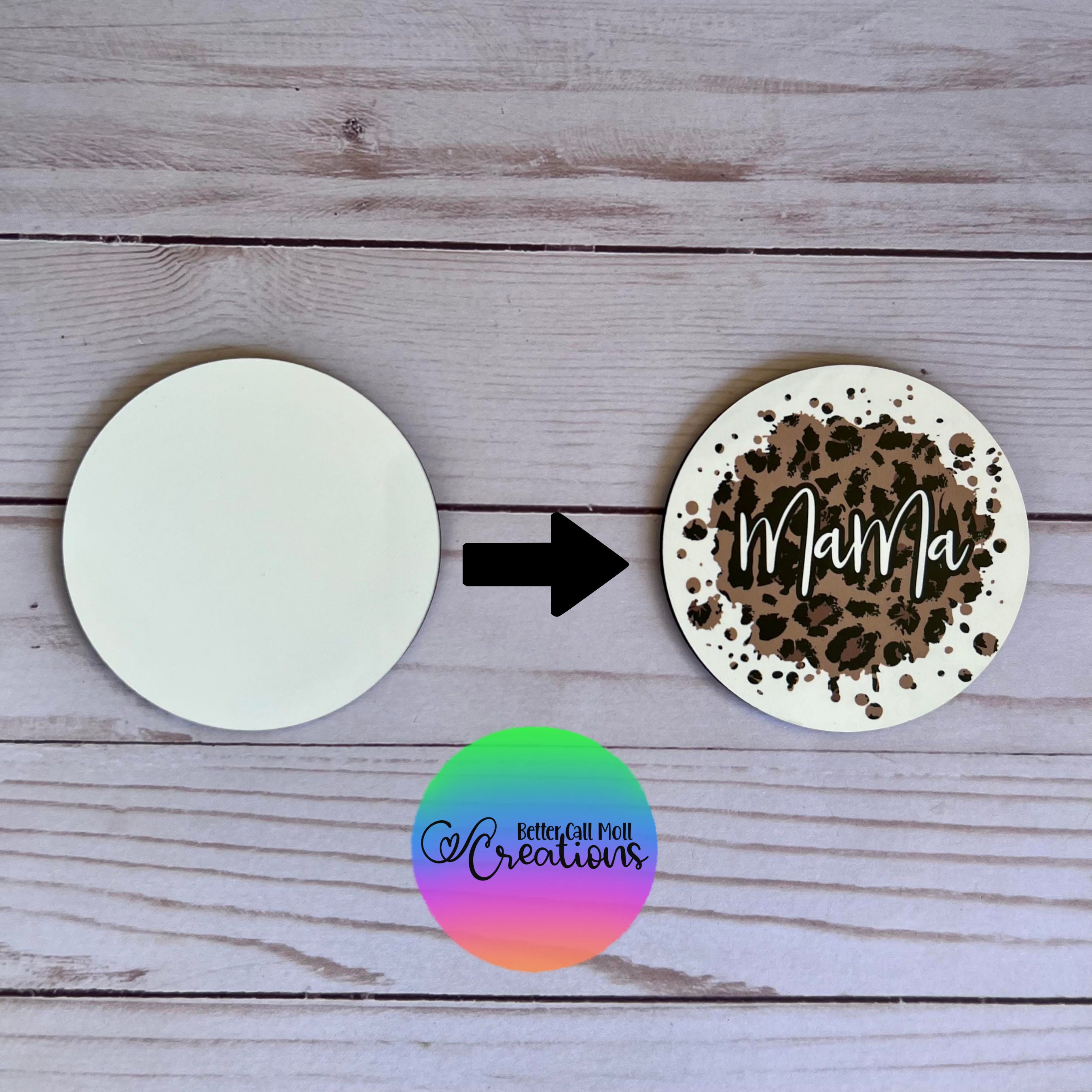 3.5 Round Sublimation Coasters by Make Market®, 4ct.