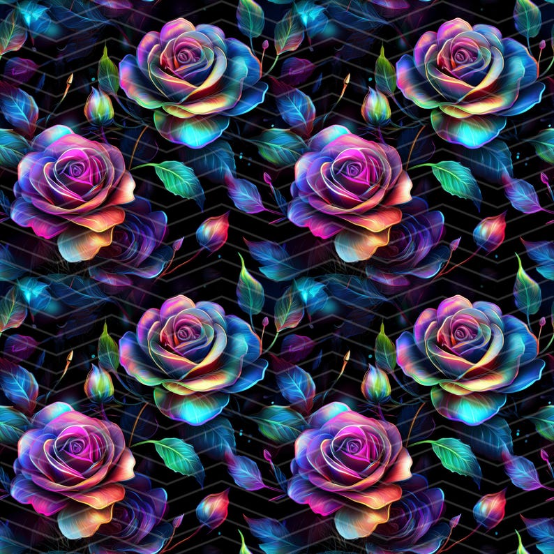Roses 1 Seamless Pattern PNG | Digital Download - Etsy