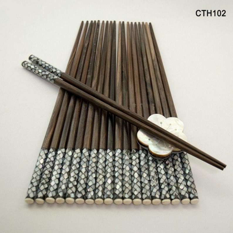 Personalized chopsticks Handmade Wood chopstick rest Etsy