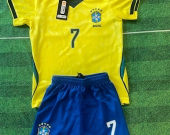 Brazil National Team Soccer Kits home kids' uniform Vini Jr