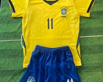 Brazil National Team Soccer Kits home kids' uniform Raphinha