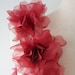 3D Dark Red Ruffled Fabric Trim, Wine Red Pink 3D Flowers Trimming ...