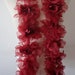 3D Dark Red Ruffled Fabric Trim, Wine Red Pink 3D Flowers Trimming ...