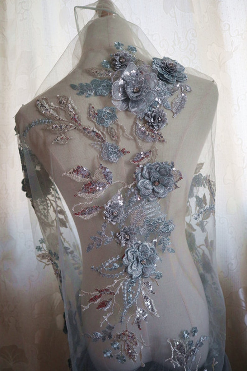 3D flowers lace applique big size 3D rose floral motif Etsy