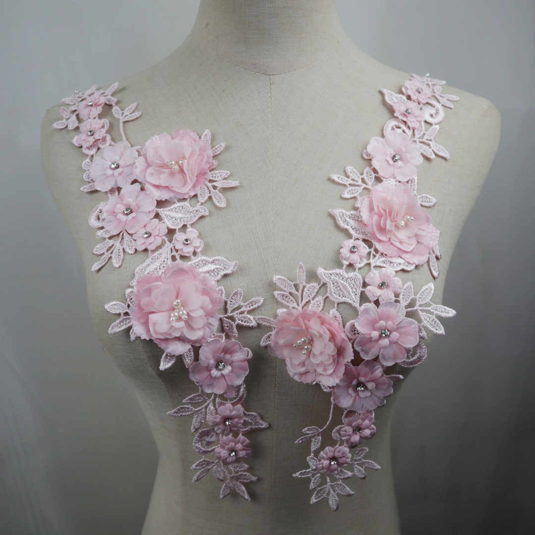 3d Flower Applique Patterns 3D Embroidery Flower Appliqué OneYard - Foto 6