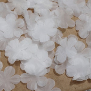 witte bloemen kant applicaties, 3,5 cm stof snijden bloemblaadje bloem applique voor bruiloft kostuum toga jurk