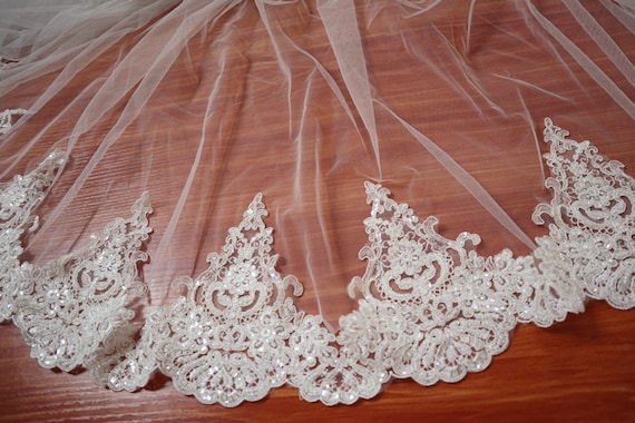 embroidered beaded lace fabric