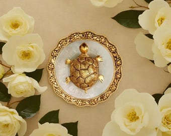 Vastu Feng Shui Tortoise/Kachua/Turtle  with Plate for Positive Energy Home Decor | Harmony & Prosperity