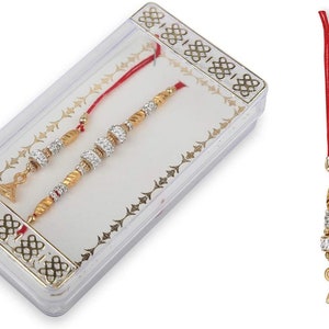 Set of 2 Rakhi for Bhaiya Bhabhi quick delivery and free shipping for Raksha Bandhan Festival Designer Rakhi Bracelet Couple Rakhi
