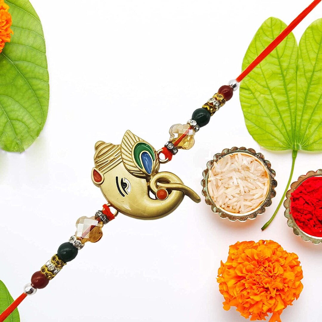 SLNDOKTG Lot De 2 Rakhi Pour Frère Rakhee Rakhi Pour Bhaiya, Rakhi Pour