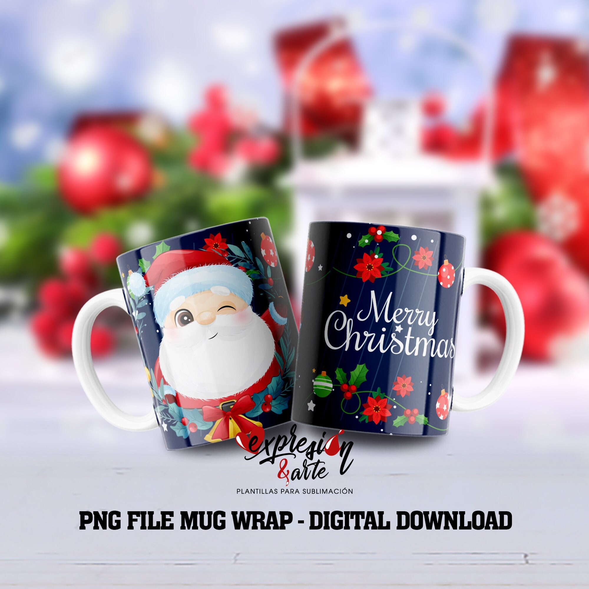 Merry christmas mug design Clearance