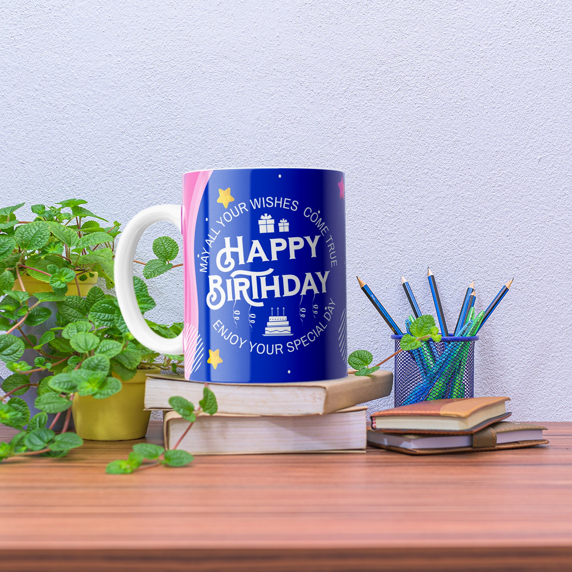 Happy Birthday Mug Template Birthday Celebration Mug Etsy UK