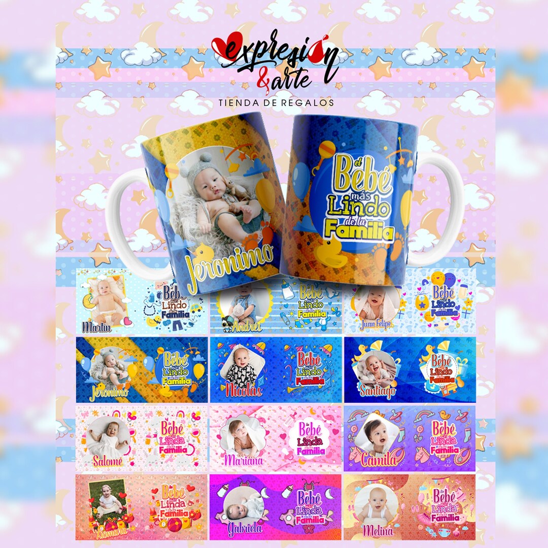 Cute Babyshower PNG Baby Mug Template Baby Shower Mug Template Baby Mug