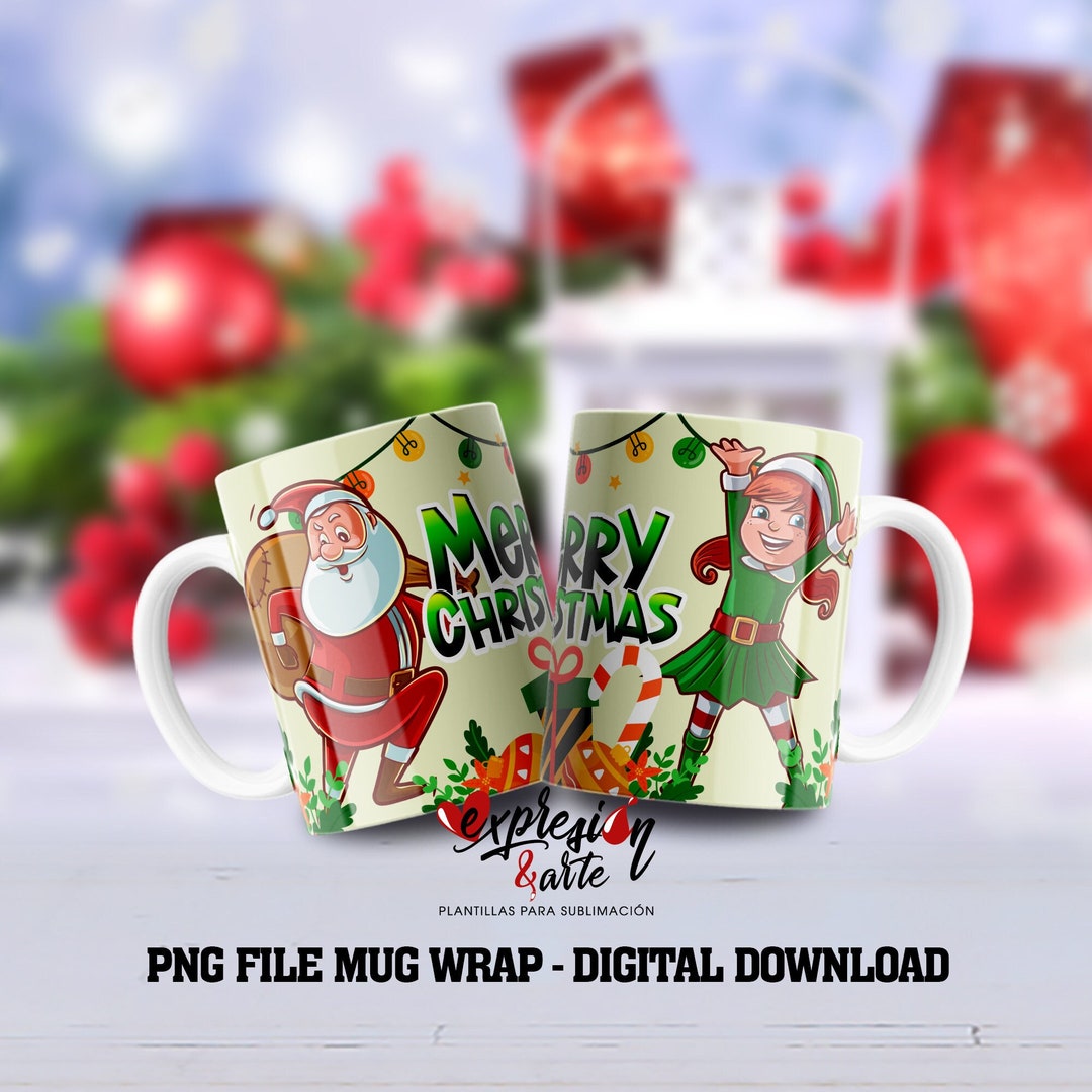 Frohe WeihnachtenTassenVorlage WeihnachtsTassenDesign Etsy.de