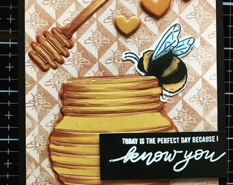 Honey Bee Card, Carte d’amitié, Carte de voeux, Amour, Je t’aime Carte