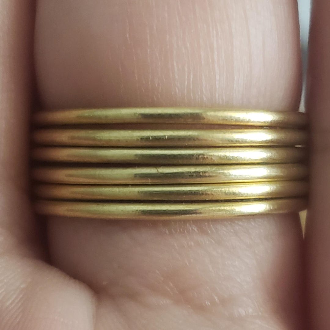 Three Part Rings 3 Piece Double Band Rings - Etsy