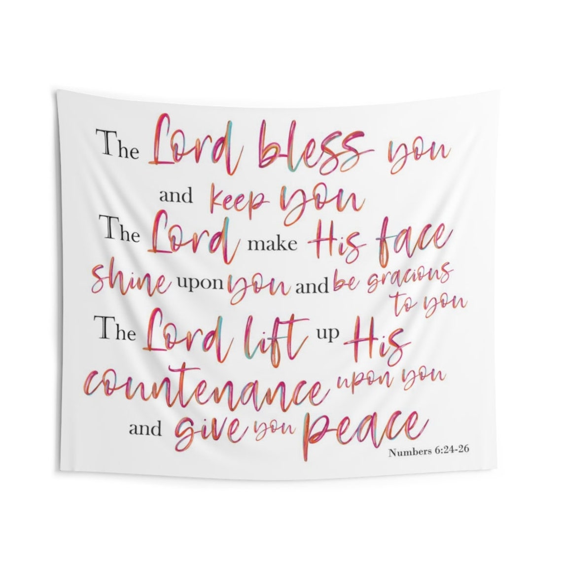Aaronic Blessing Wall Tapestry Bible Verse Wall Tapestry Etsy