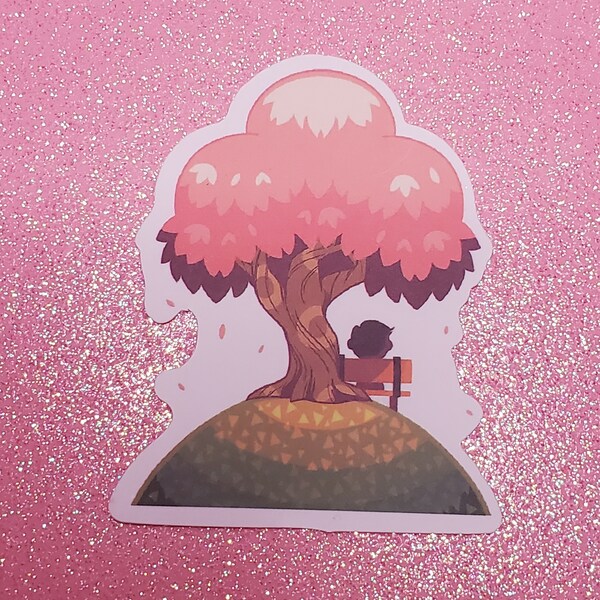 Animal Crossing Cherry Blossom Tree Sticker
