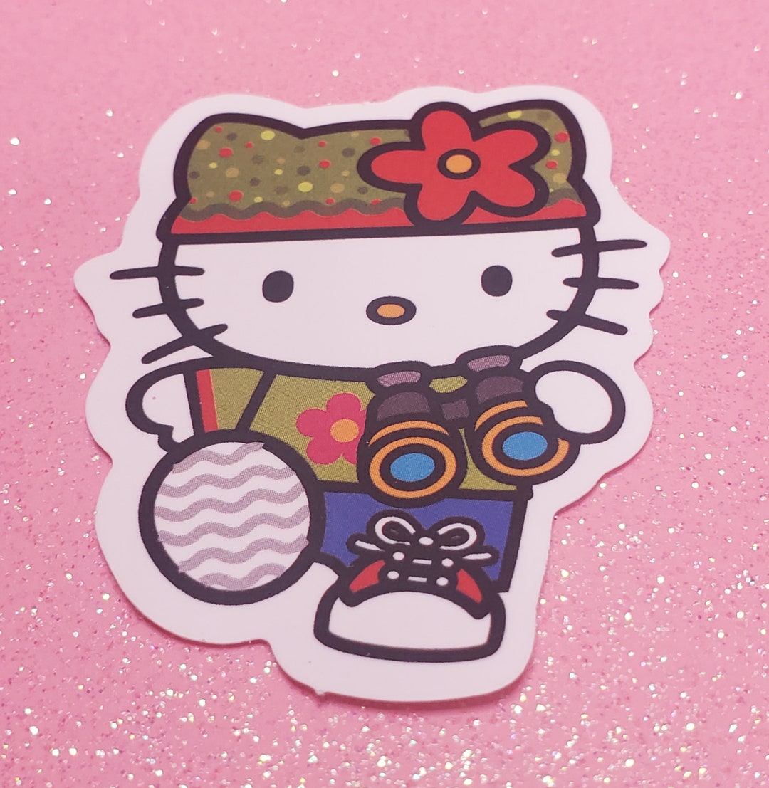 Cute Camo Hello Kitty Sticker - Etsy
