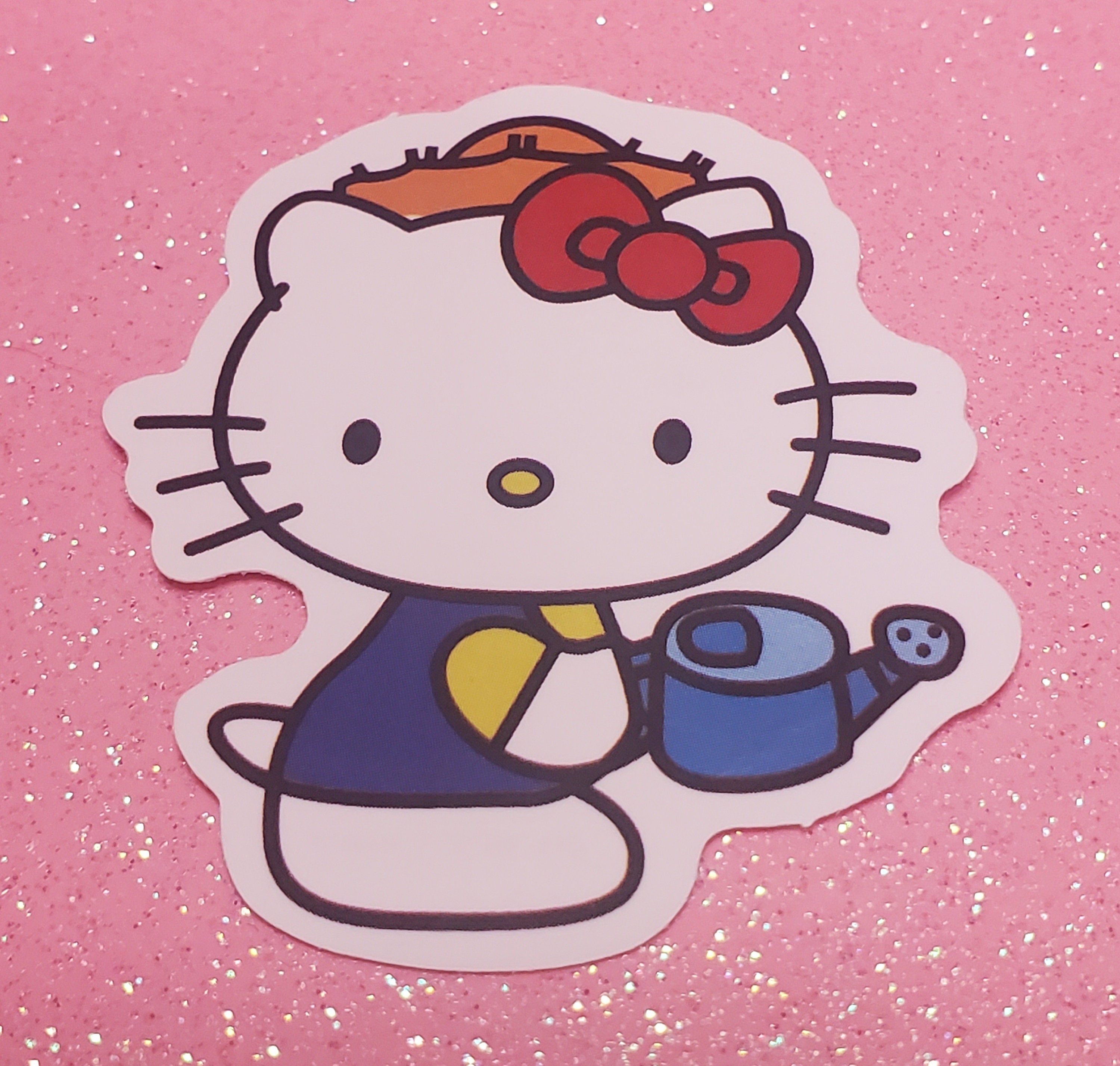 Hello Kitty Watering Can Sticker Etsy