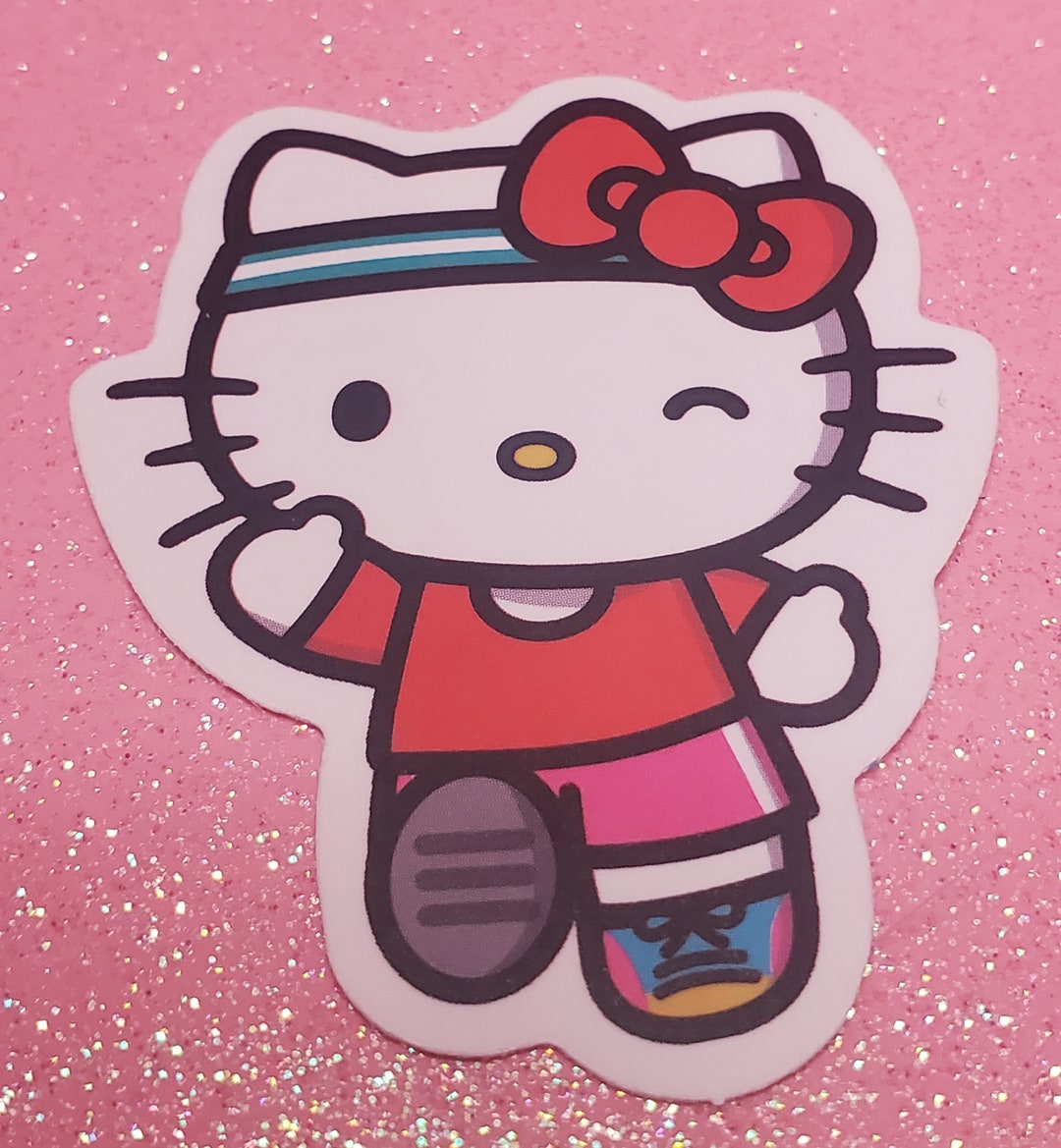 Hello Kitty Exercise Sticker Etsy Australia