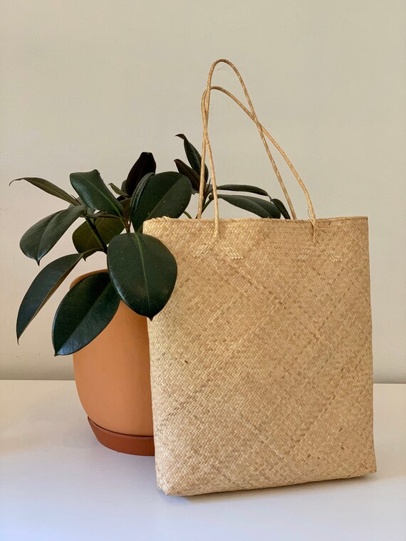 rattan tote bag