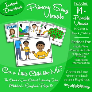 Can a Little Child like Me? Song Visuals, Latter-day Saint LDS Primary Singing Time, Printable Poster, Music Help, Songbook Picture Image