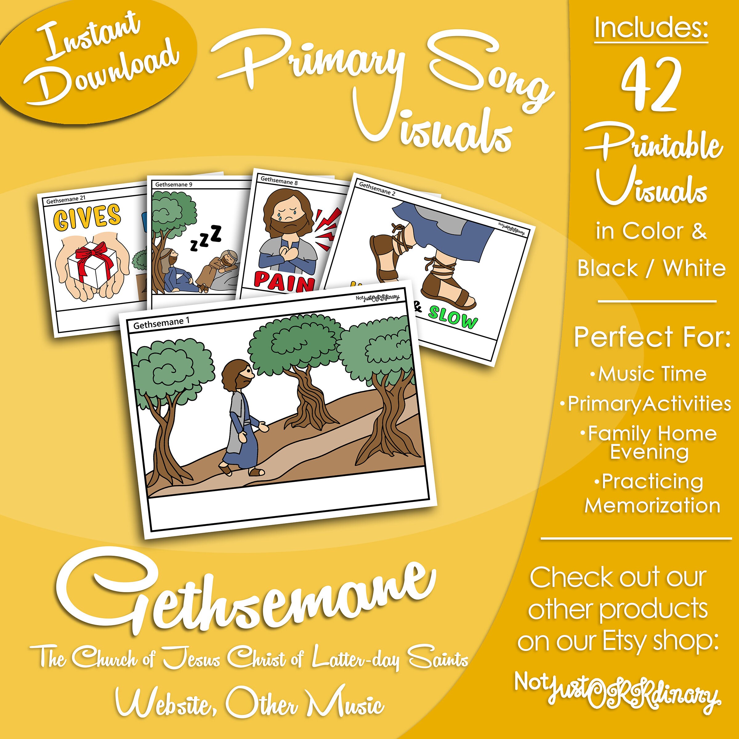 Gethsemane Song Latterday Saint LDS Primary Singing Time Etsy