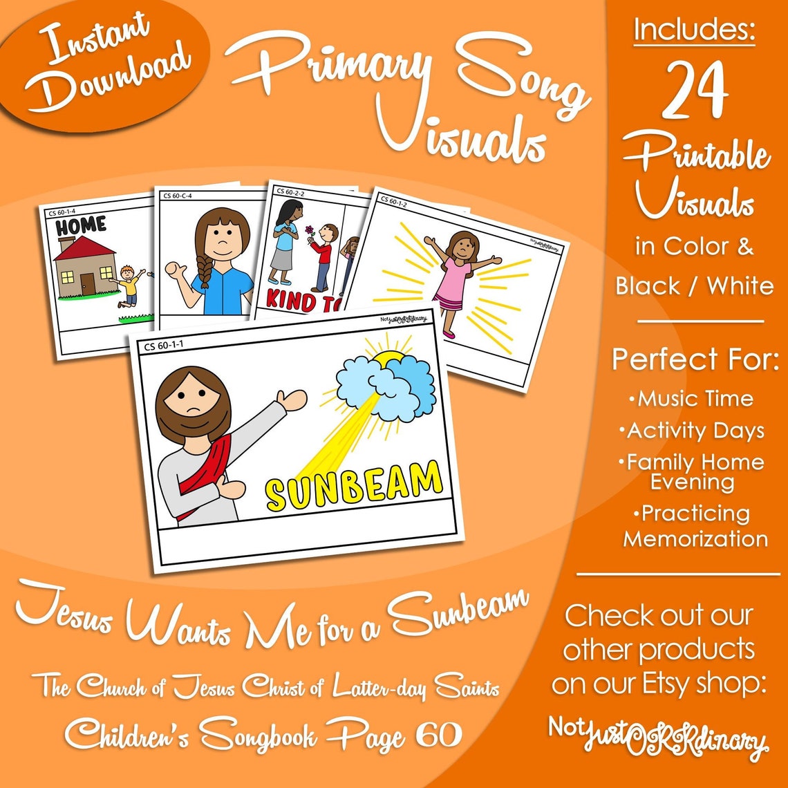 Jesus Wants Me for a Sunbeam Song Latter-day Saint LDS | Etsy