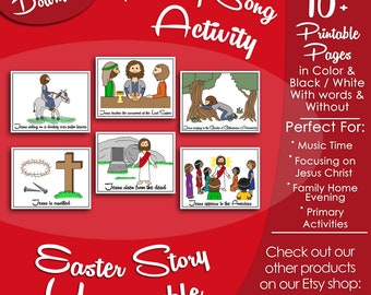 Easter Story Unscramble, Latter-day Saint LDS Primary Singing Time Activity, Printable Visual Game, Songbook Graphic Picture Image