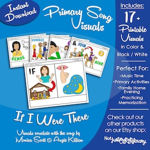 If I Were There Song Visuals, LDS Primary Singing Time Pictures (Printable Digital Download)
