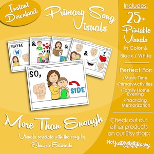 May include: Printable song visuals in colour and black and white for the song "More Than Enough". The visuals include images and text. The product is available for instant download.