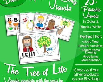 The Tree of Life Song Visuals, Shawna Edwards, Latter-day Saint LDS Primary Singing Time, Printable Poster, Music Leader Help, Picture Image