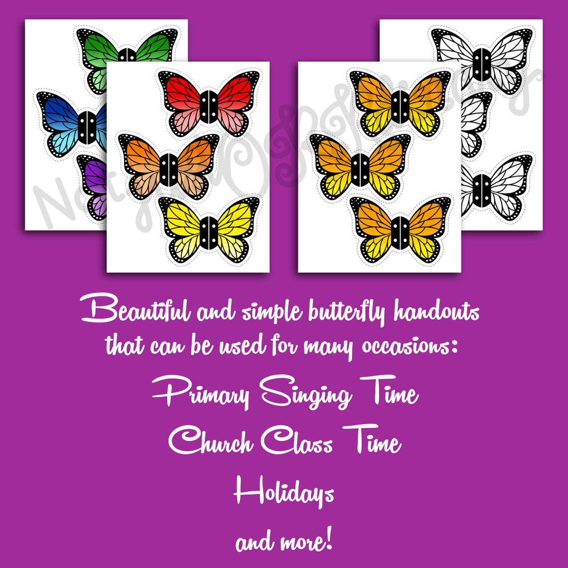 Butterfly Sucker Handouts Latter-day Saint LDS Primary - Etsy
