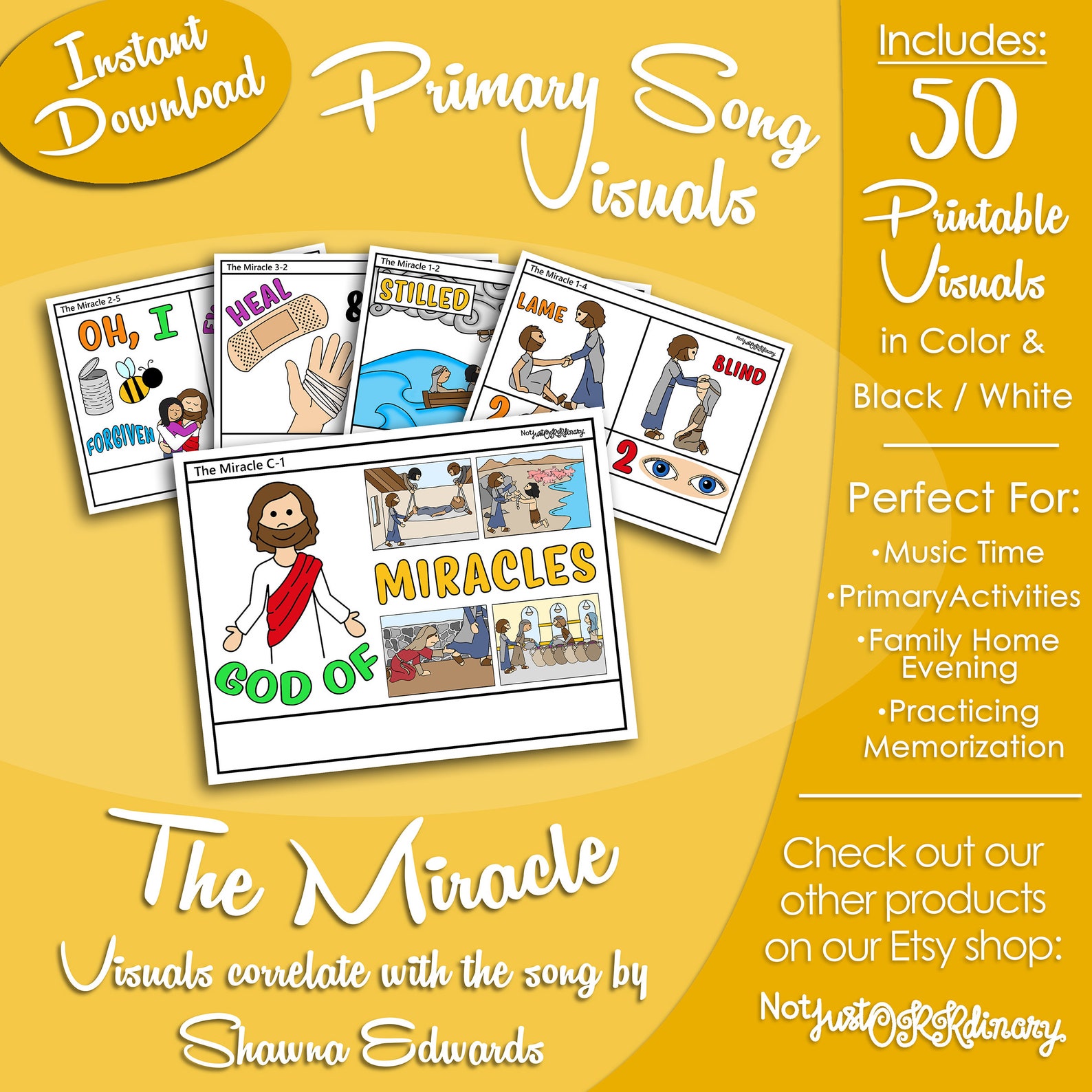 The Miracle Song Shawna Edwards Latterday Saint LDS Primary Etsy