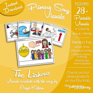 The Liahona Song Visuals, Angie Killian, Latter-day Saint LDS Primary Singing Time, Printable Poster Music Leader Help Graphic Picture Image