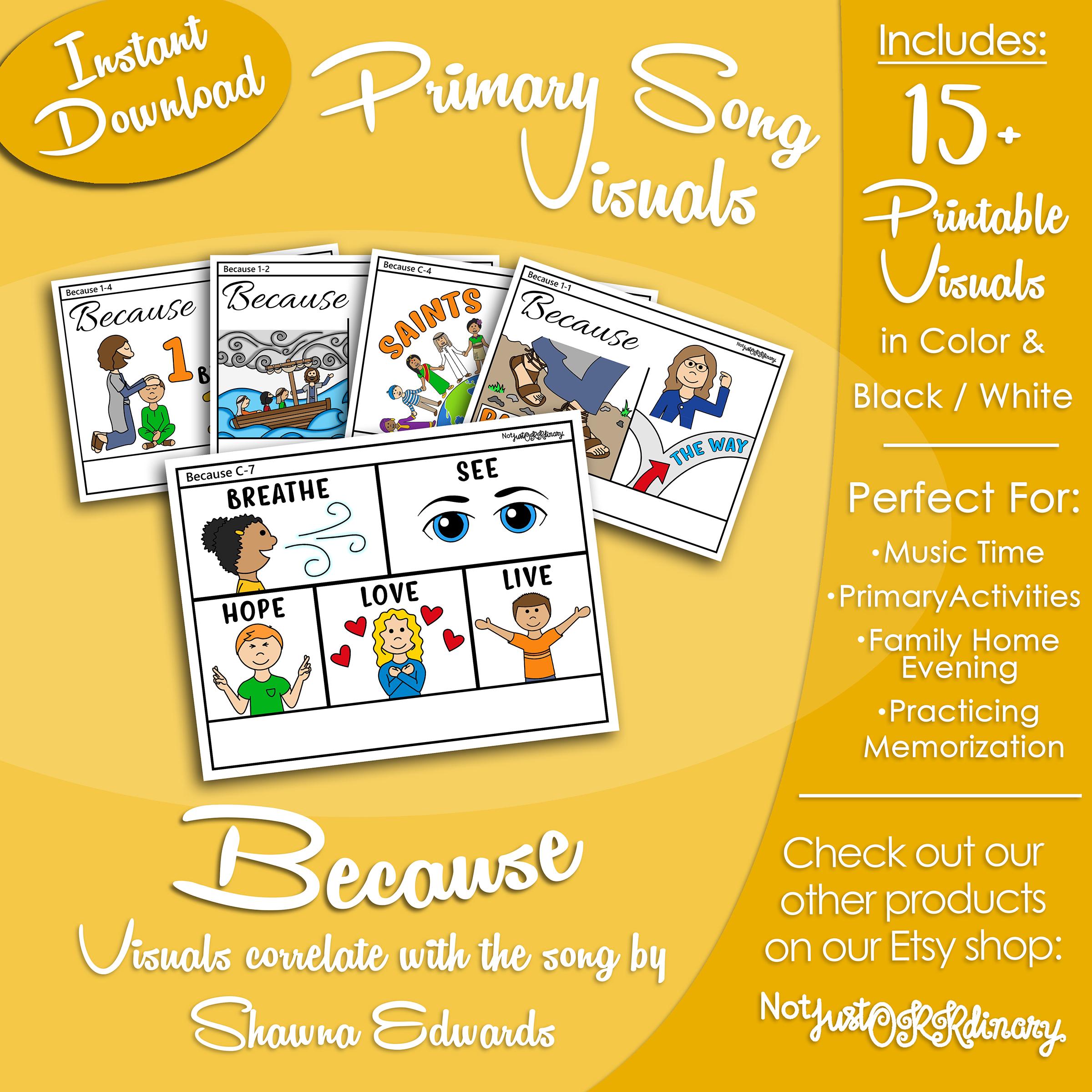 Because Song Visuals, Shawna Edwards, Latter-day Saint LDS Primary