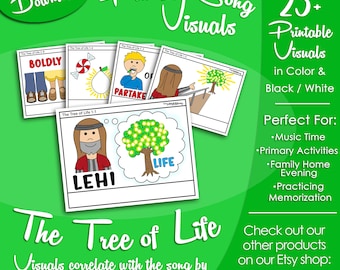 The Tree of Life Song Visuals, Shawna Edwards, Latter-day Saint LDS Primary Singing Time, Printable Poster, Music Leader Help, Picture Image