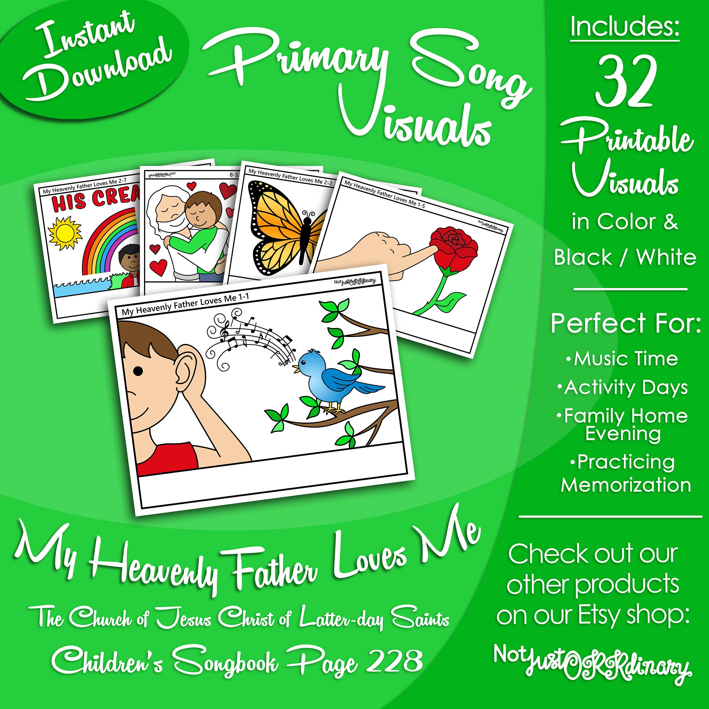 My Heavenly Father Loves Me Song, Latter-day Saint LDS Primary Singing ...