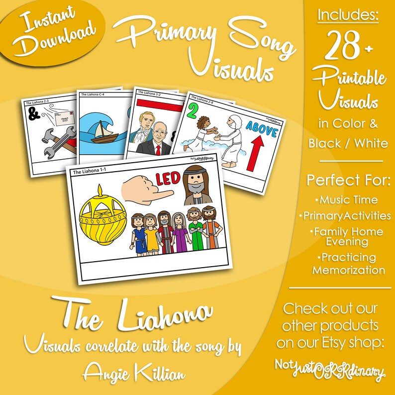 The Liahona Song Visuals, Angie Killian, Latter-day Saint LDS Primary Singing Time, Printable ...