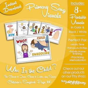 Who Is the Child? Song Visuals, LDS Primary Singing Time Pictures (Printable Digital Download)