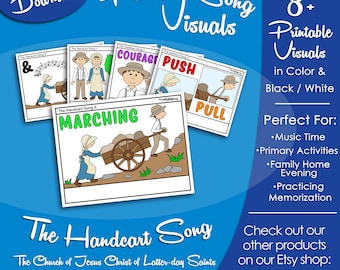 The Handcart Song Visuals, LDS Primary Singing Time Pictures (Printable Digital Download)
